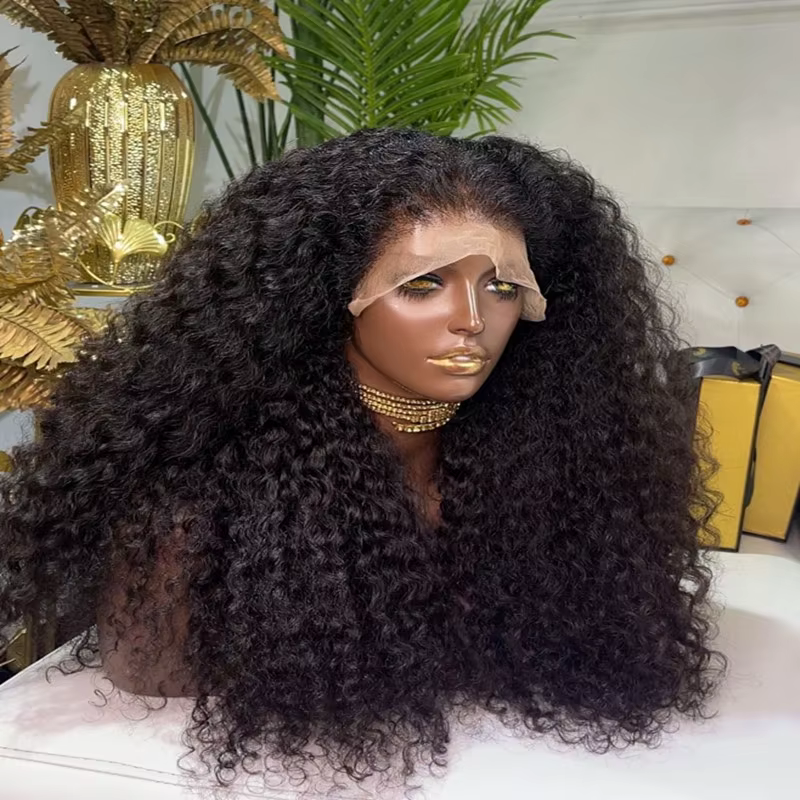 Perruque Lace Front Wig synthétique bouclée et crépue, 13x4, naissance des cheveux naturelle douce, 