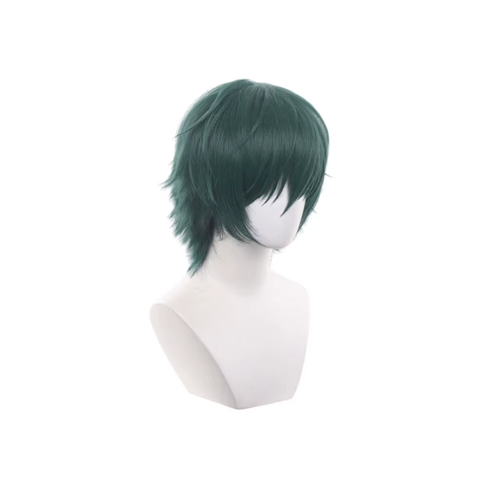 Perruque de Cosplay synthétique Maki Zenin, cheveux courts et lisses, vert foncé, pour Festival Frie