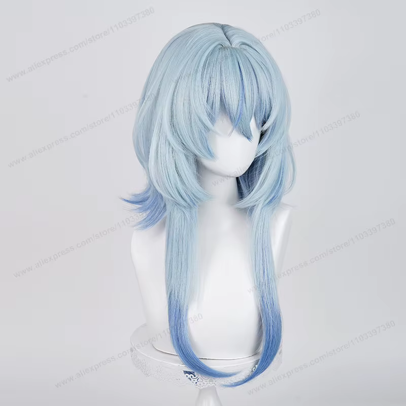 The Shorekeeper Cosplay perruque cheveux synthétiques 74 cm cheveux longs bleu dégradé femmes cheveu