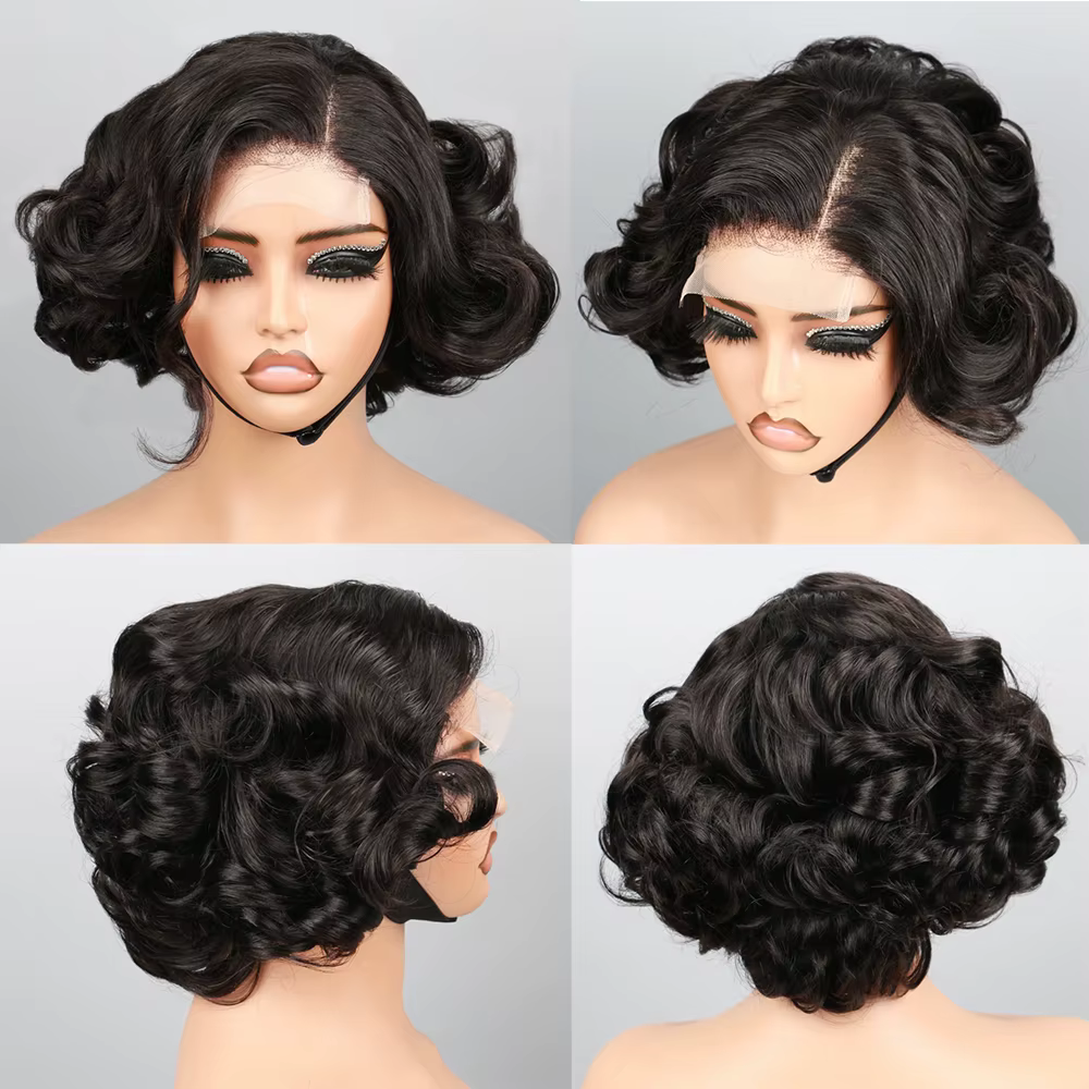 Perruques 100% Cheveux Naturels Vietnamiens, Densité 250, Ombré, Double Drawn, Bouclées et Volumineu