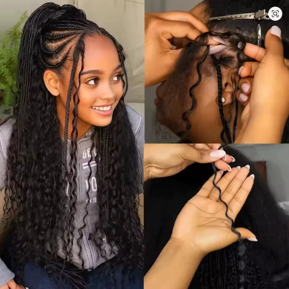 Cheveux bouclés birmans pré-bouclés en plumes pour femmes, cheveux humains à crocheter, pré-séparés,