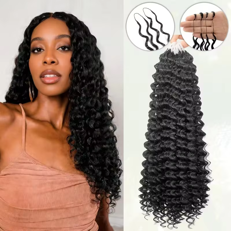 Extensions de cheveux humains au crochet, sans nœuds, pré-séparées, sans perte, invisibles, pour tre