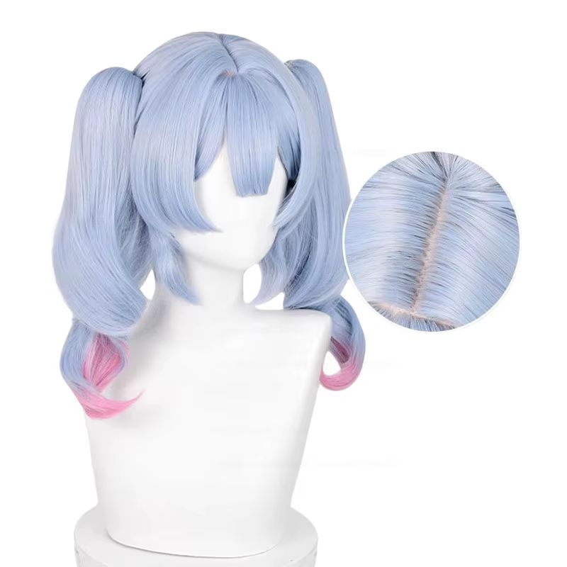ATA KU-Perruque de Cosplay en Forme de Lapin, Cheveux Synthétiques de 45cm de Long, Queue de Cheval 