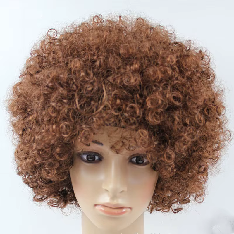 Perruque de Cosplay bouclée pour femmes, cheveux courts et ondulés, perruque synthétique colorée pou