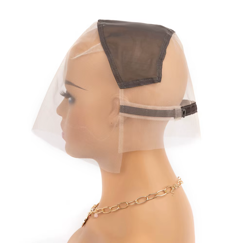 Bonnet de perruque Full Lace avec bretelles réglables, base de perruque pour ventilation ou nouer, f