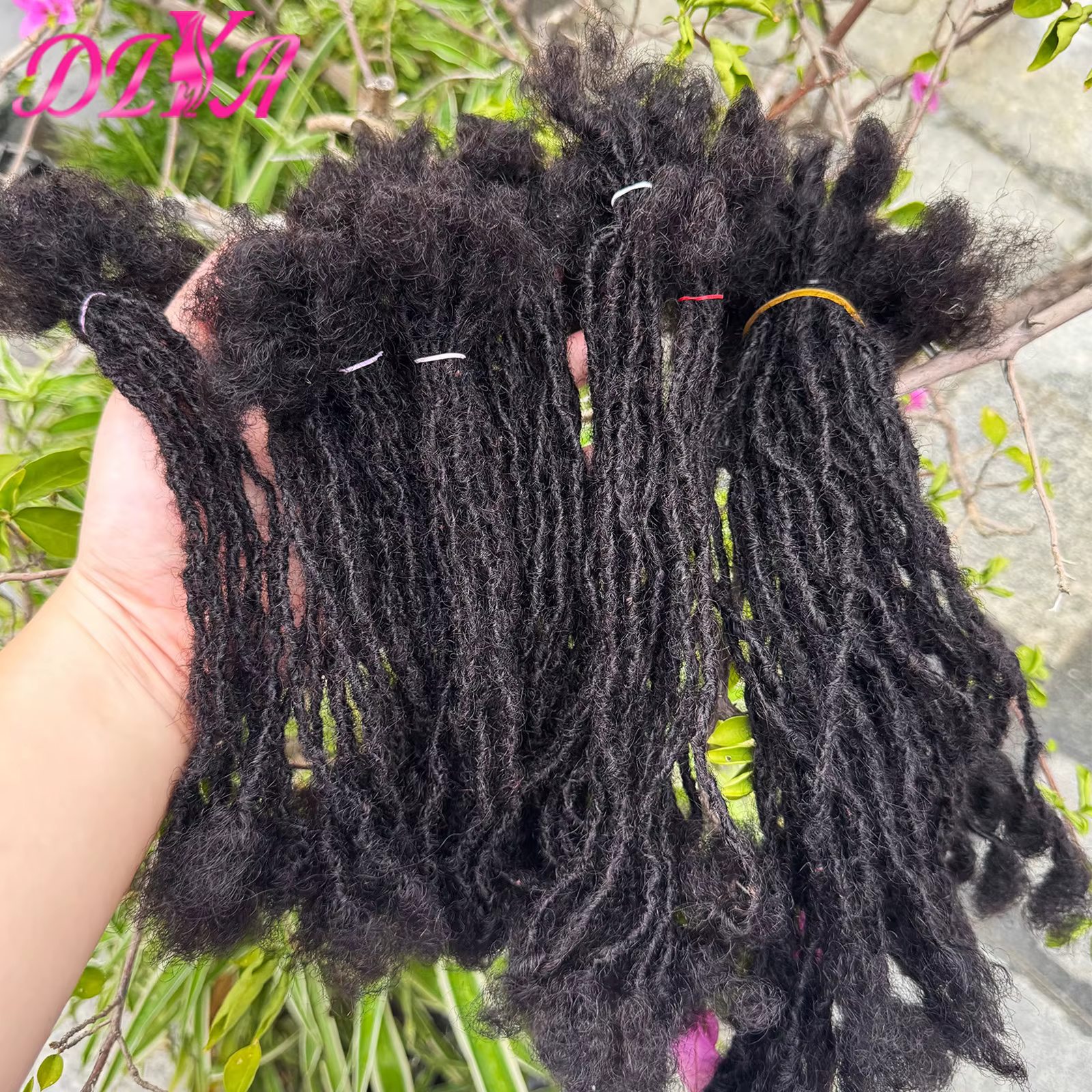 8-12 pouces 0.2 cm fait à la main Inter Loc Extension Sisterlocks 100% vrais cheveux humains Permane
