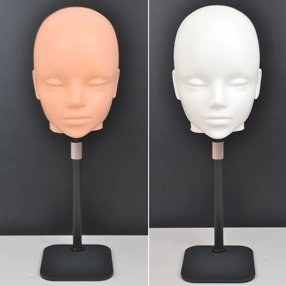 Support de perruque de tête de mannequin avec trépied de perruque réglable, affichage exécutif, épin