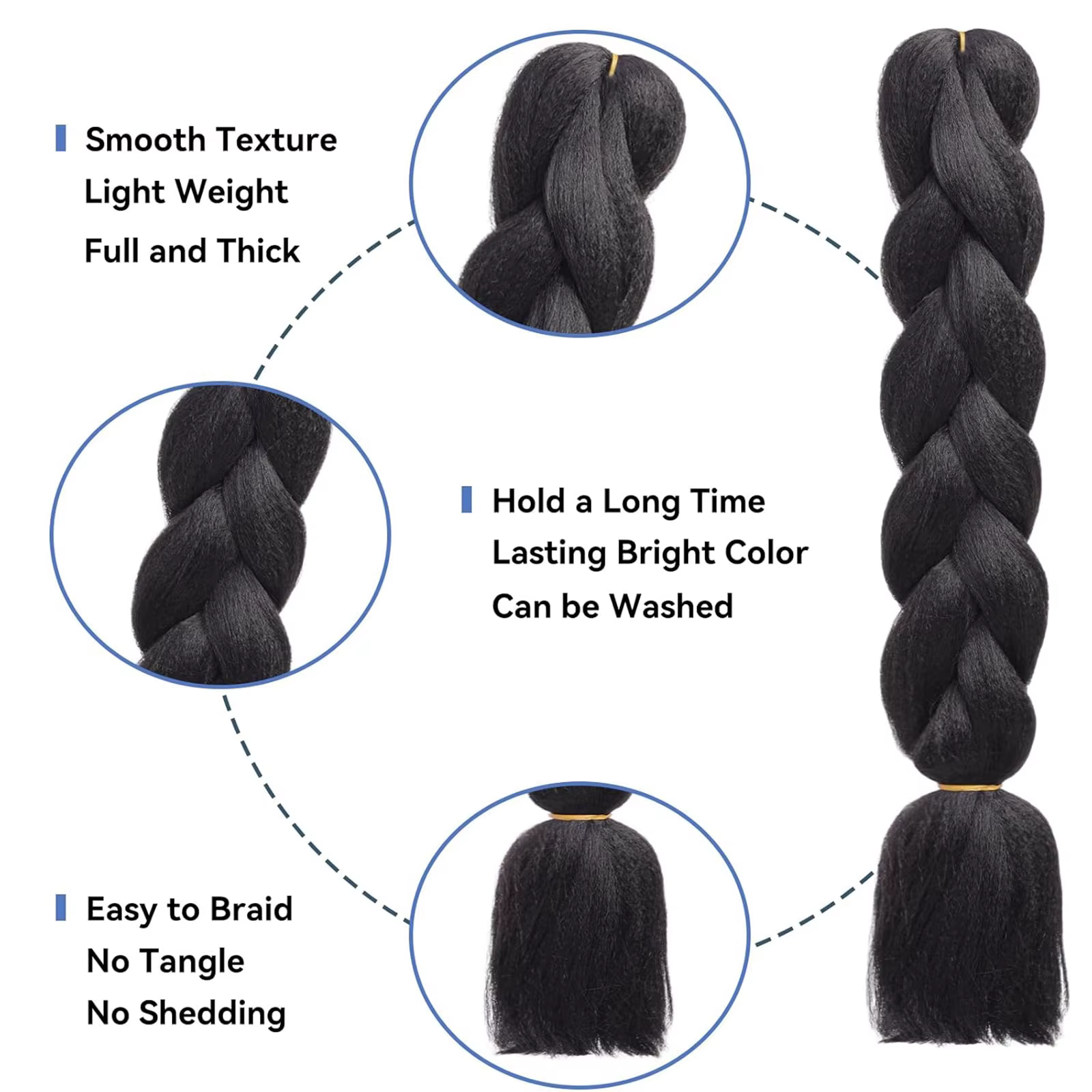 Synthétique 1 pièces 24 pouces 100g tressage cheveux boîte tresses coloré torsion tressage Extension