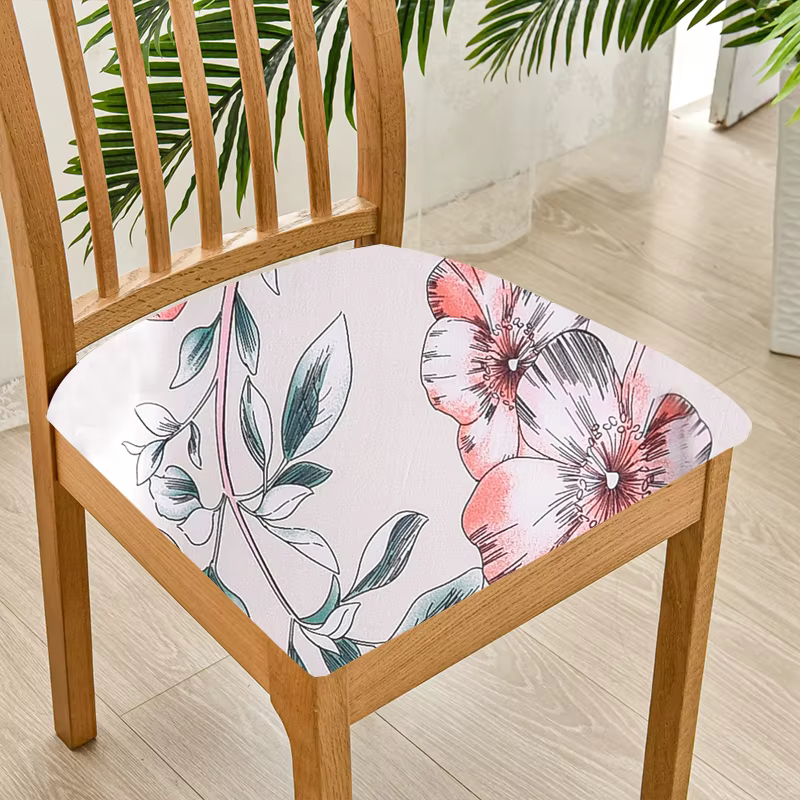 Housse De Coussin De Siège De Chaise Carrée Extensible Avec Fond Élastique Sans Dossier Housse de Ch