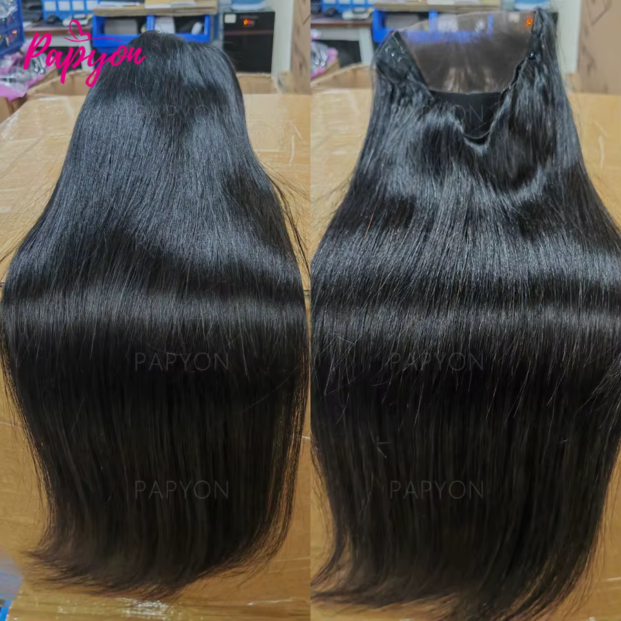 6x4 Straight Drawstring Human Hair Wig Perruques Cheveux Humains Sans Colle cordon de serrage 4x4 Re