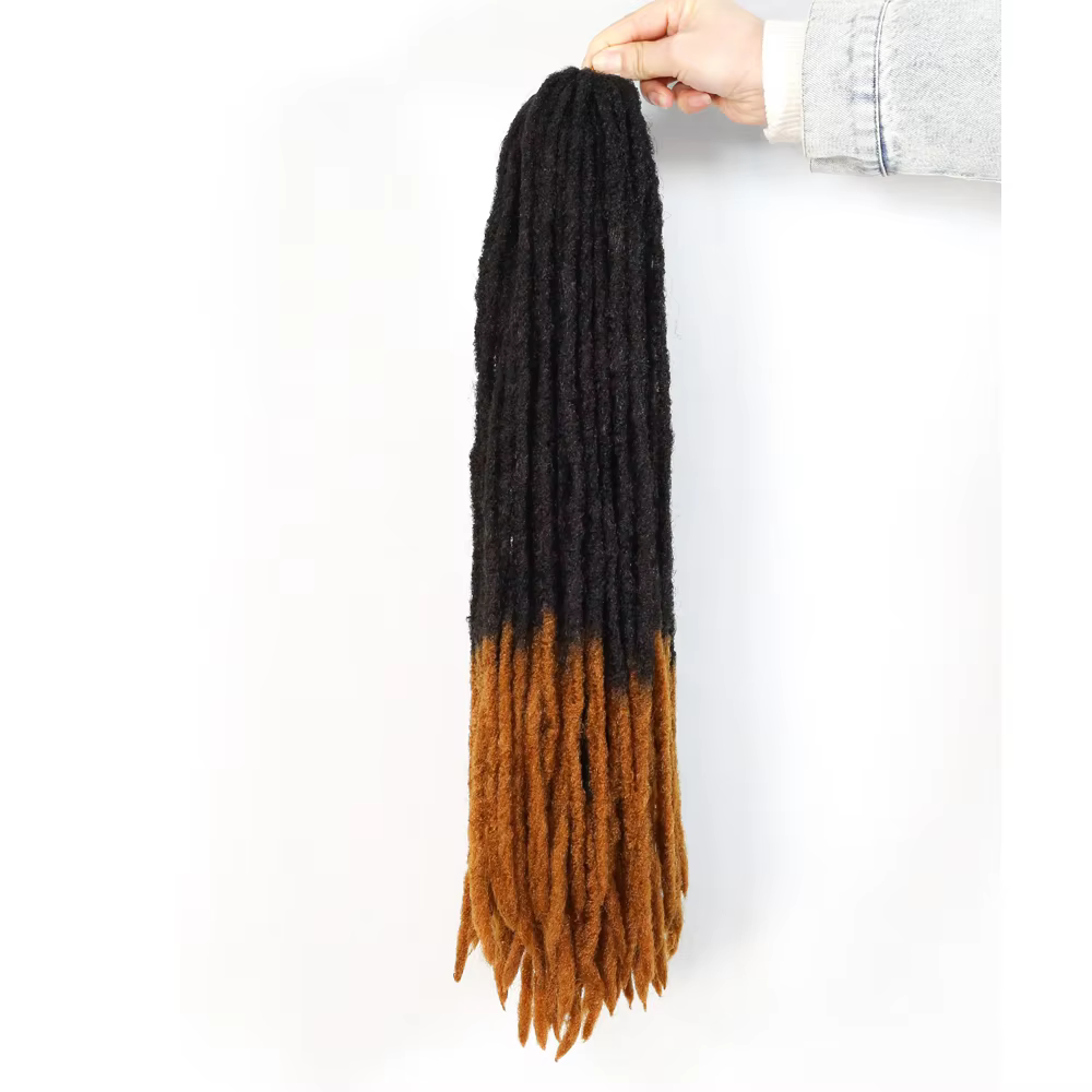 20 pouces doux Dreadlocks droite Crochet cheveux tresses Extensions de cheveux synthétiques Kanekalo
