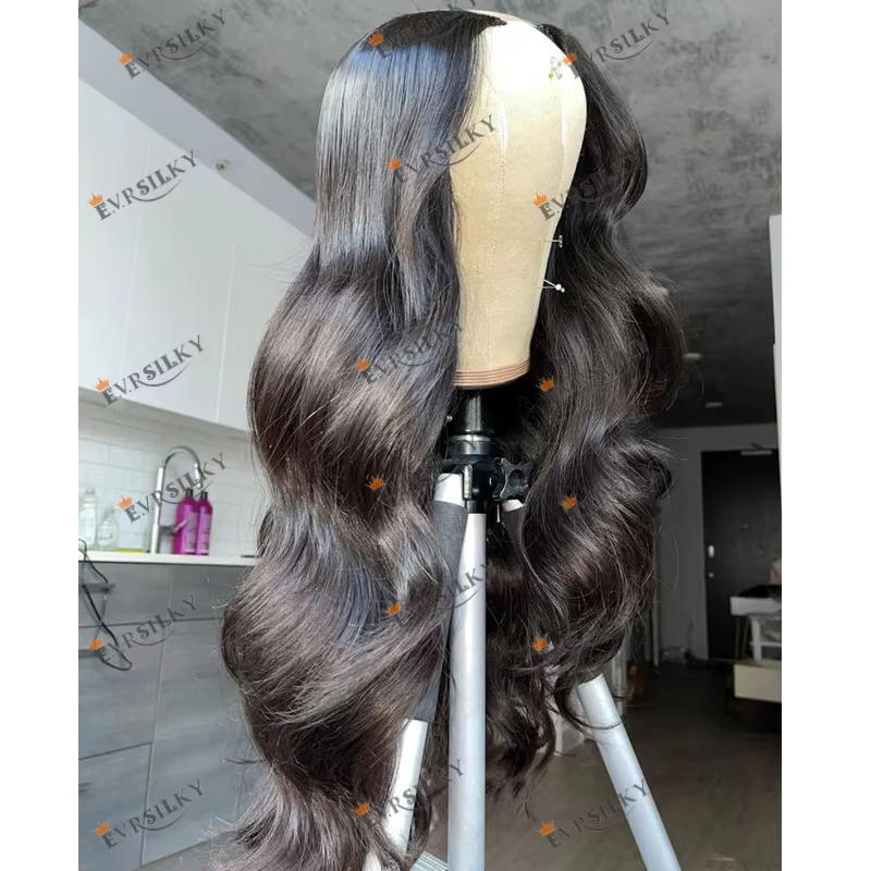Perruques de cheveux humains vierges pour femmes noires, super longues, ondulées, document naturel,