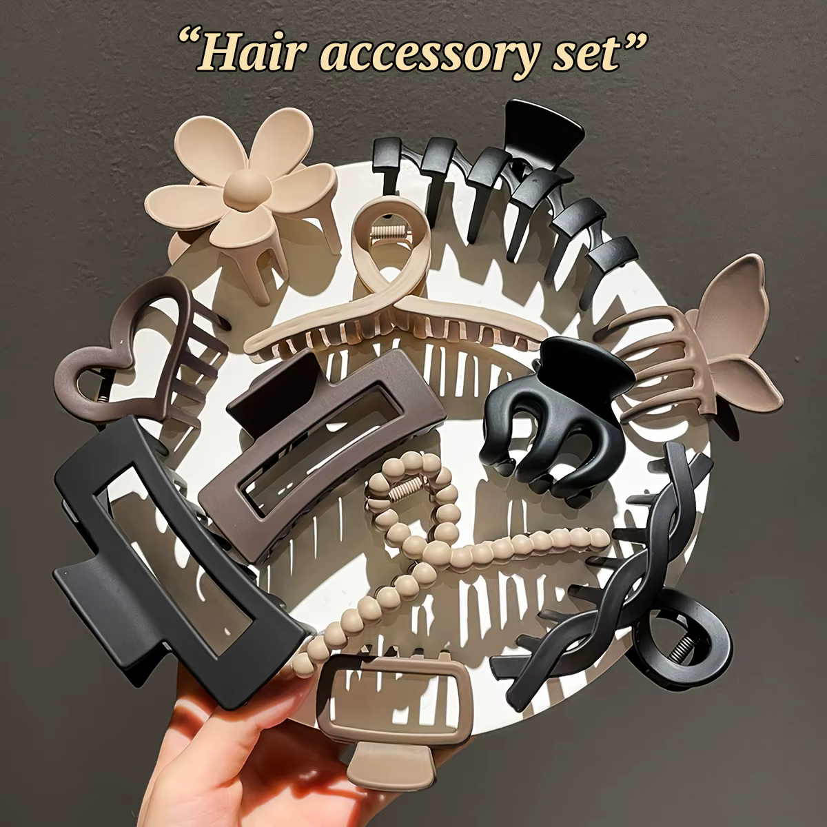 Ensemble de pinces givrées haut de gamme pour femmes, 11 pièces, pince à cheveux pour tête arrière,