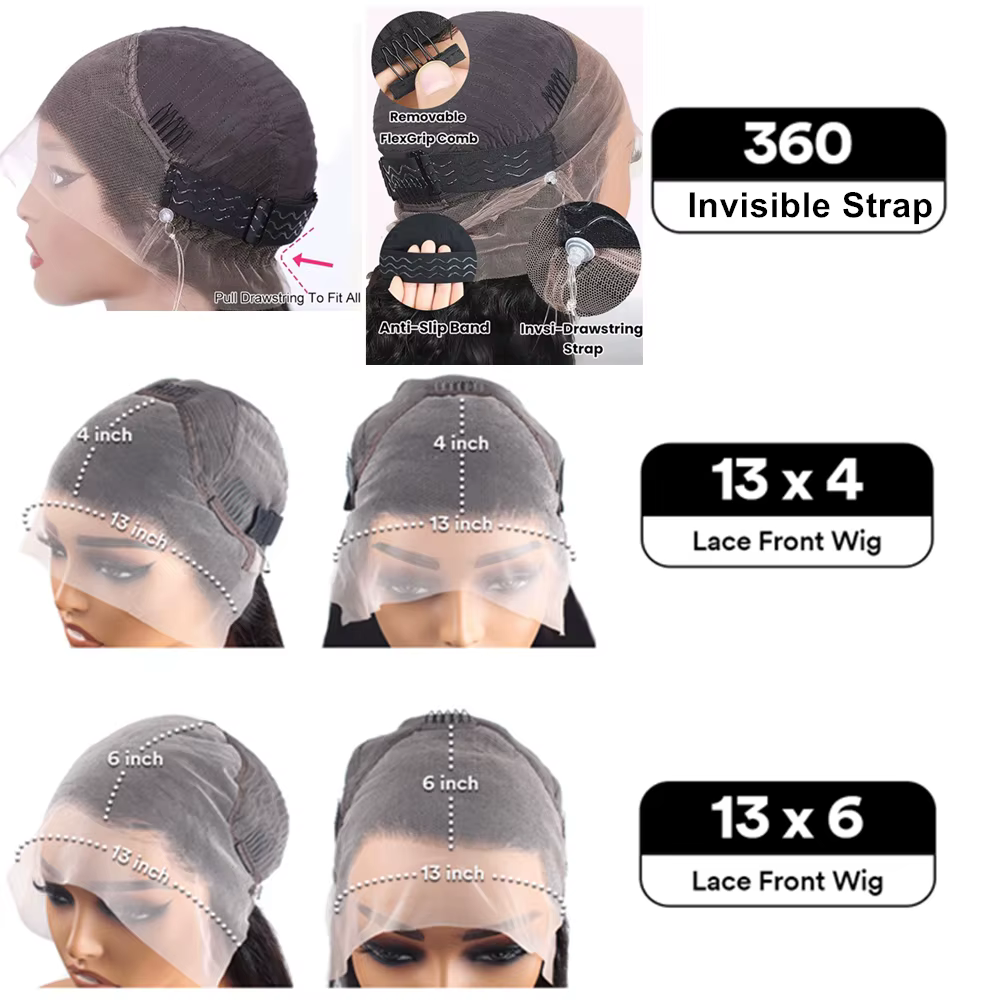 Perruque Lace Frontal Wig sans colle bouclée 360, cheveux naturels, cordon Invisible, 13x6 Hd, P4/27