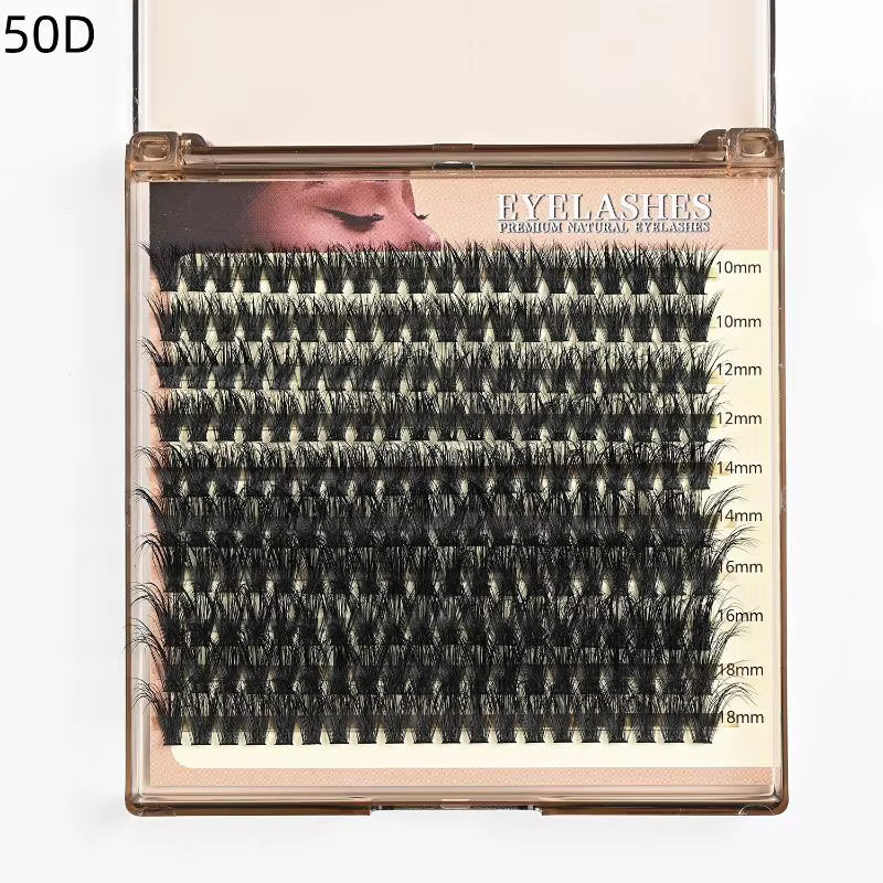 Clusters de cils épais et volumineux pour extension de cils DIY, mix 8-25mm, 50D-100D, extensions de