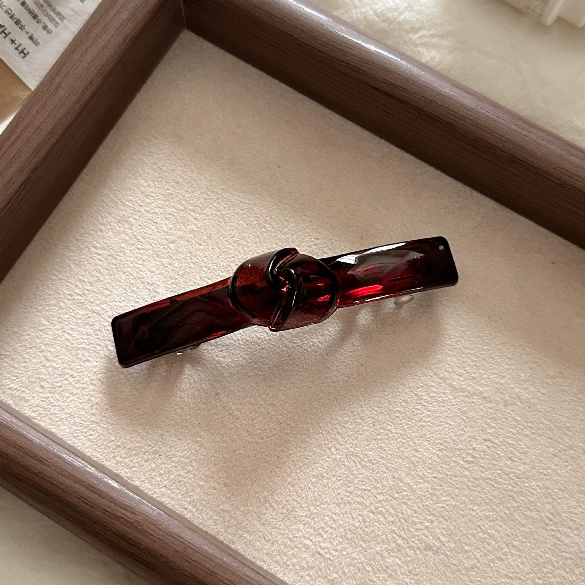 Barrettes françaises pour femmes, 1 pièce, pinces à cheveux en acrylique, nœud élégant, épingles à c