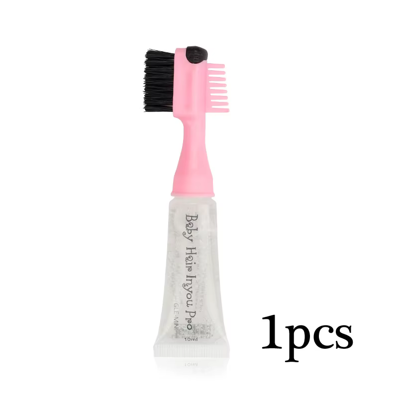 Gel de contrôle des bords de coiffure 3N1, avec brosse, Gel fixateur de cheveux Portable, crème pour