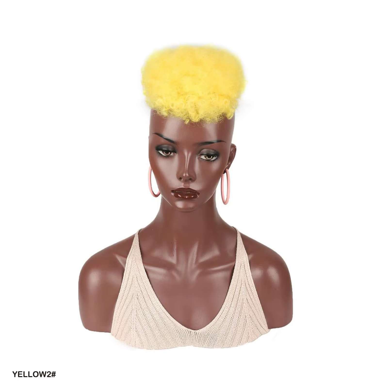 Jeedou-Perruque Afro Synthétique Courte Bouclée pour Homme et Femme, Postiche à réinitialisation, Tê