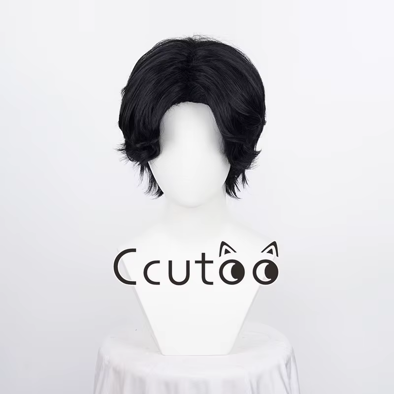 Anime Portgas D. ZanShort-Perruque Cosplay Synthétique Noire, Bonnet de Perruque, Degré de Chaleur