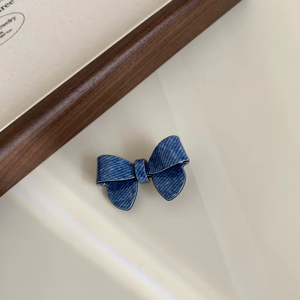 Pince à cheveux série Denim bleu, frange de rêve, pince de maquillage, pince latérale Simple à la mo