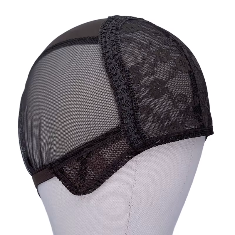 Bonnet de perruque en dentelle Double couche, bonnets en tissu extensible réglable pour la fabricati