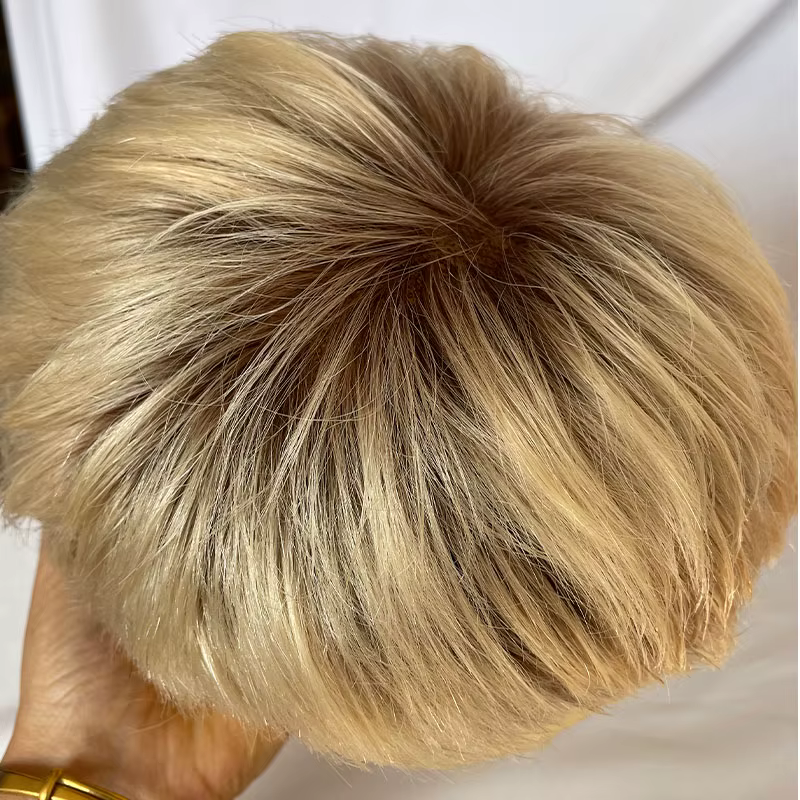 Perruque Courte pour Homme 3 Pouces, Cheveux Humains, Toupet en Dentelle Suisse, Prothèse Capillaire