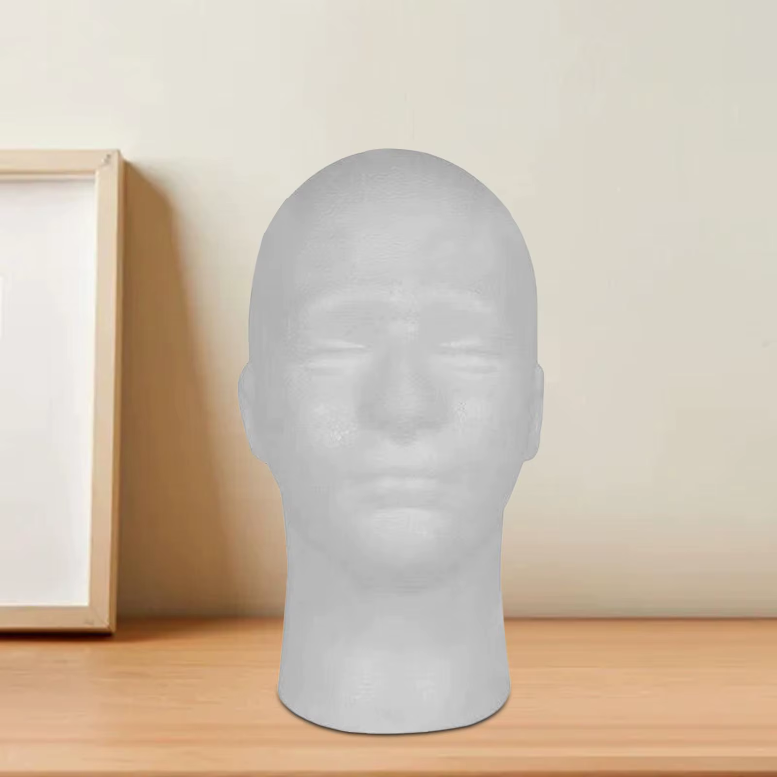 Tête de perruque en polystyrène pour hommes, postiche multifonctionnelle Portable, support de Manneq