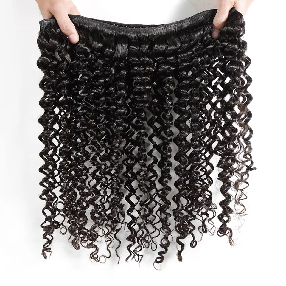 Queenlike vague profonde paquets de cheveux humains 24 26 28 pouces paquets bouclés profonds 100% ch
