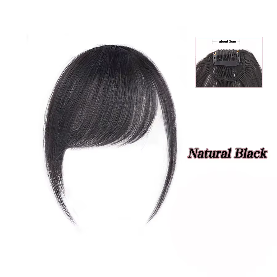 Perruque synthétique avec frange latérale naturelle pour femmes, frange volumineuse et effet repouss
