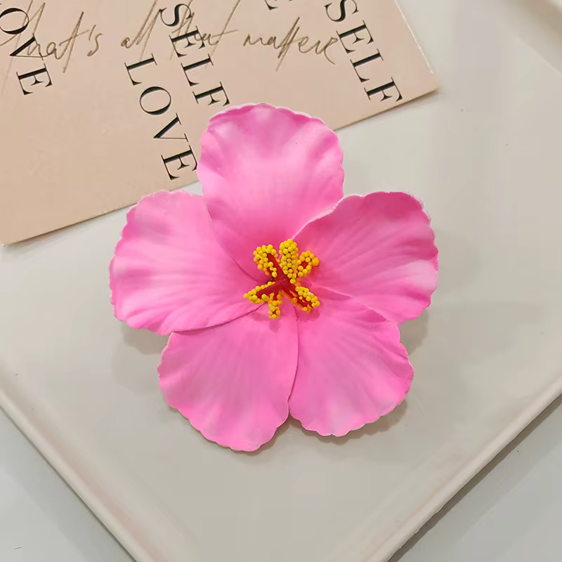 1 Pince à Cheveux Hibiscus, Style Forêt Fraîche, Idéale pour les Photos de Vacances à la Plage / Déc