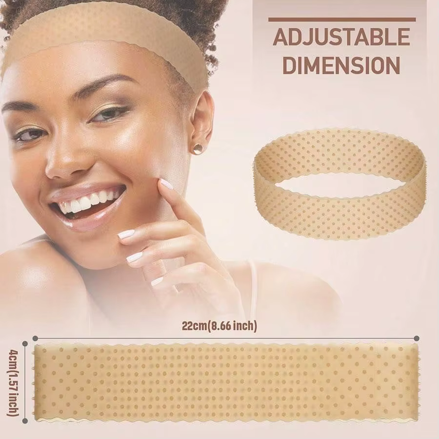 Bandeau de poignée de perruque en Silicone antidérapant, bandeau de perruque Transparent noir marron