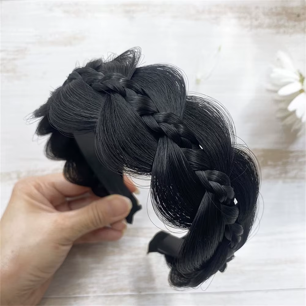 Perruque tressée torsadée pour femme et fille, bandeau de sauna, accessoires pour cheveux, bandeau t