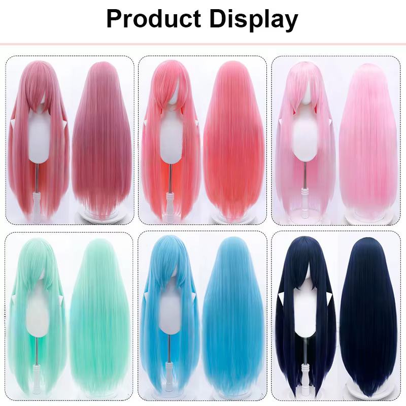 Snoya 100 cm synthétique moelleux maïs perm Cosplay perruque rose rouge bleu violet Anime fête longu