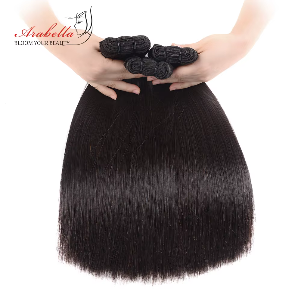 Arabella-Tissage en lot lisse à double proximité, extension de cheveux Vrigin, document optique natu