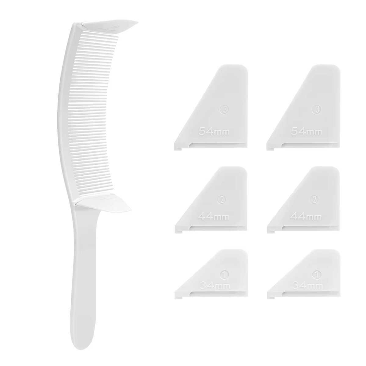 Coupe de cheveux de barbier avec un peigne incurvé, une coupe de cheveux à dessus plat, un peigne de