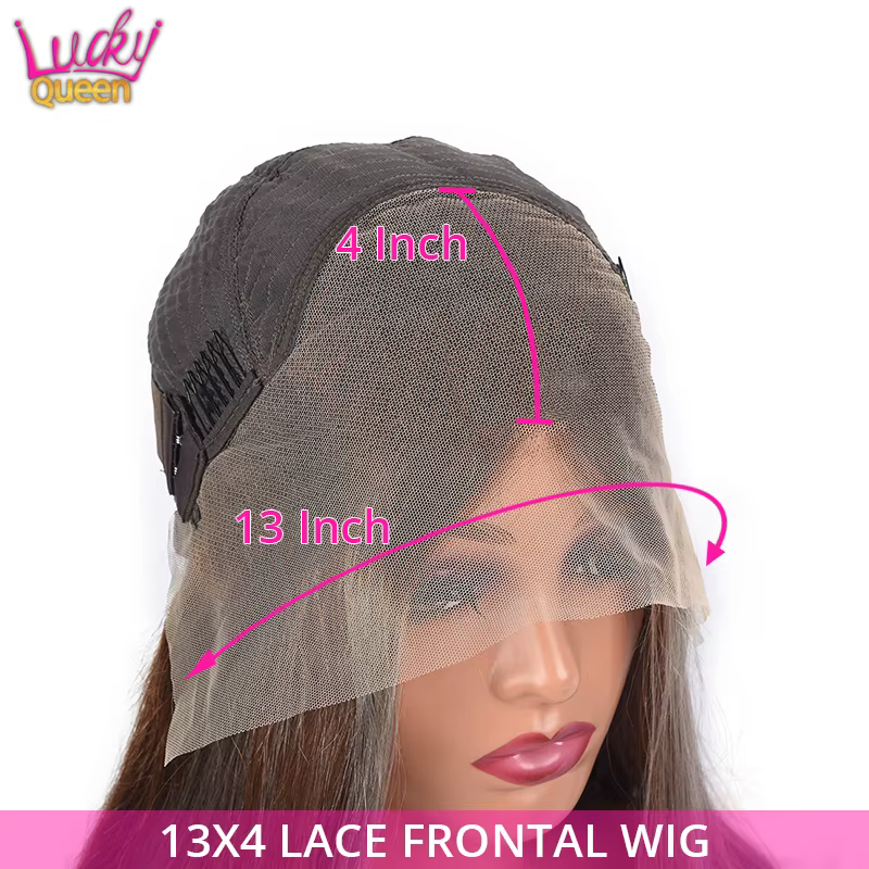 Perruque Lace Closure Wig 5x5 100% Naturelle, Cheveux Humains, Pre-Plucked, Transparent, 13 Age, à R