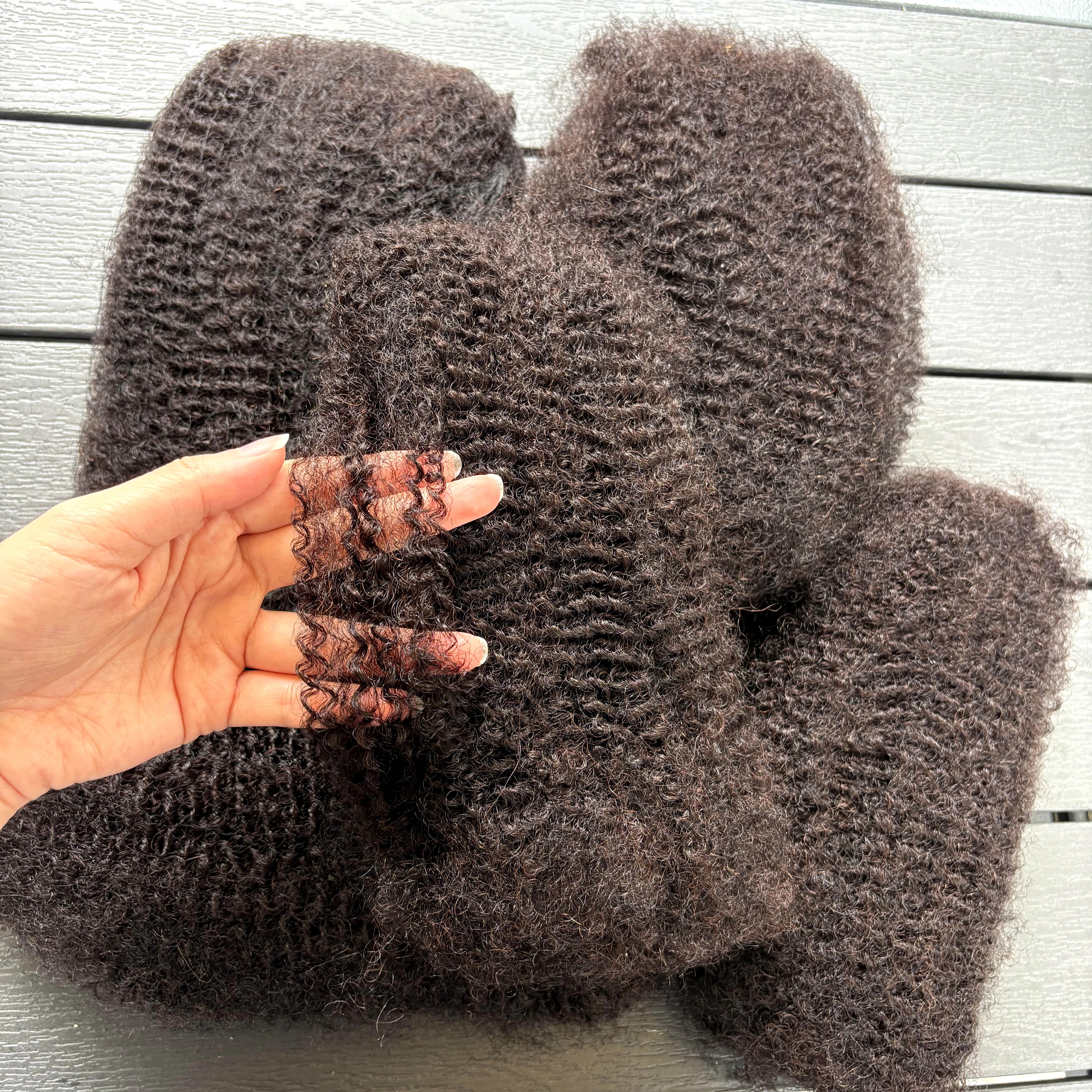 10-18 pouces 4C Afro crépus en vrac Extensions de cheveux humains sans trame 30 ou 50 g/paquet brési