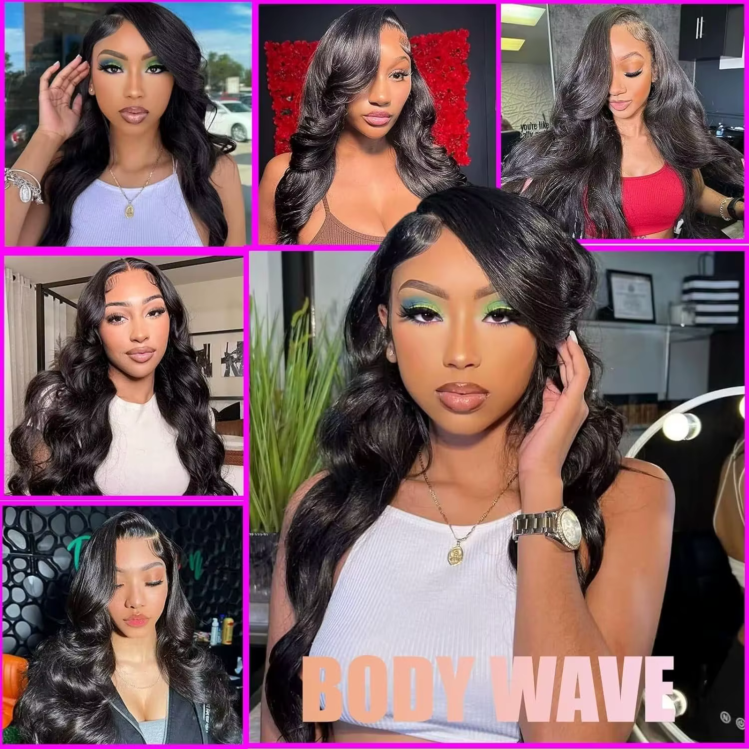 Perruque Lace Front Wig Body Wave Brésilienne Naturelle, Cheveux Humains, 13x4, 13x6, 5x5, 6x4, Pre-