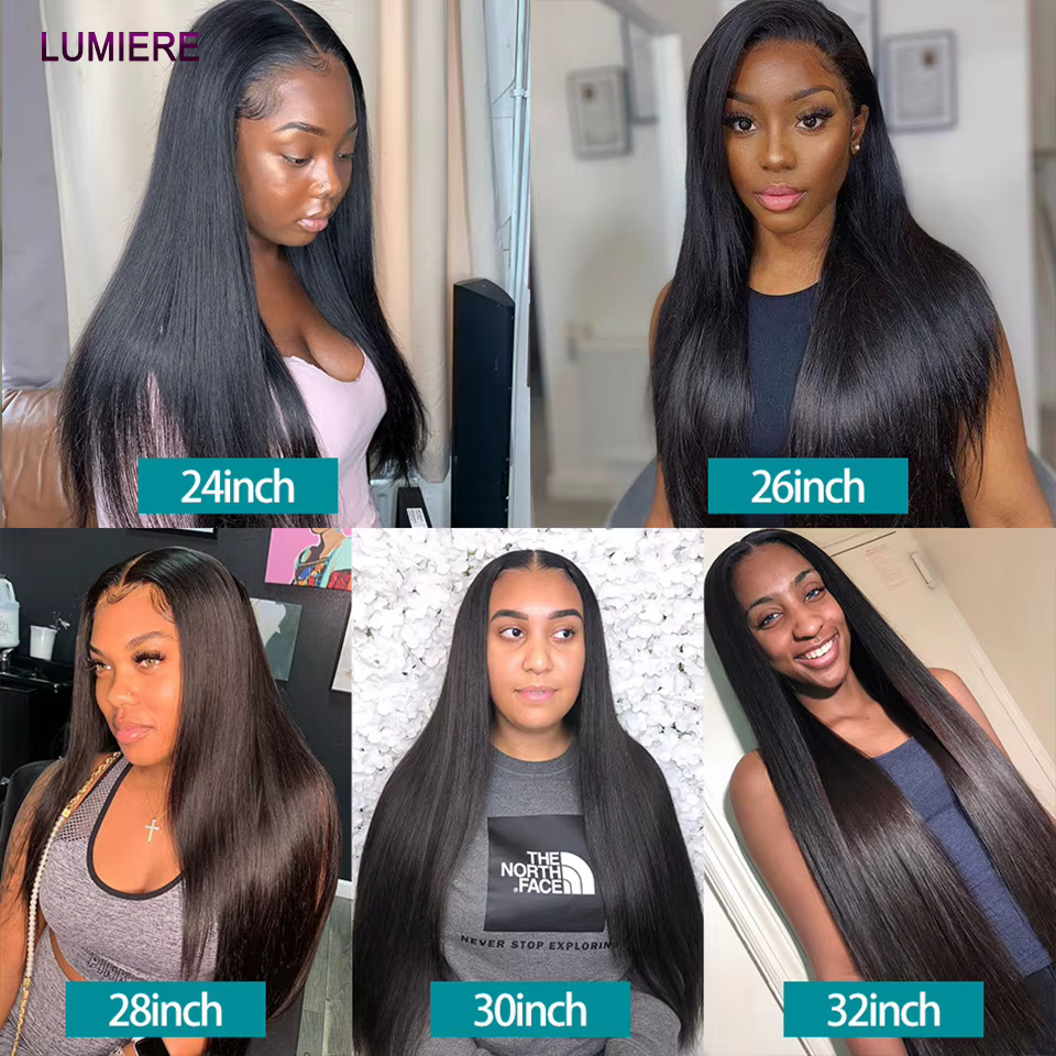 28 30 32 pouces os droit Extensions de cheveux humains paquets brésiliens 100% vierge cheveux humain