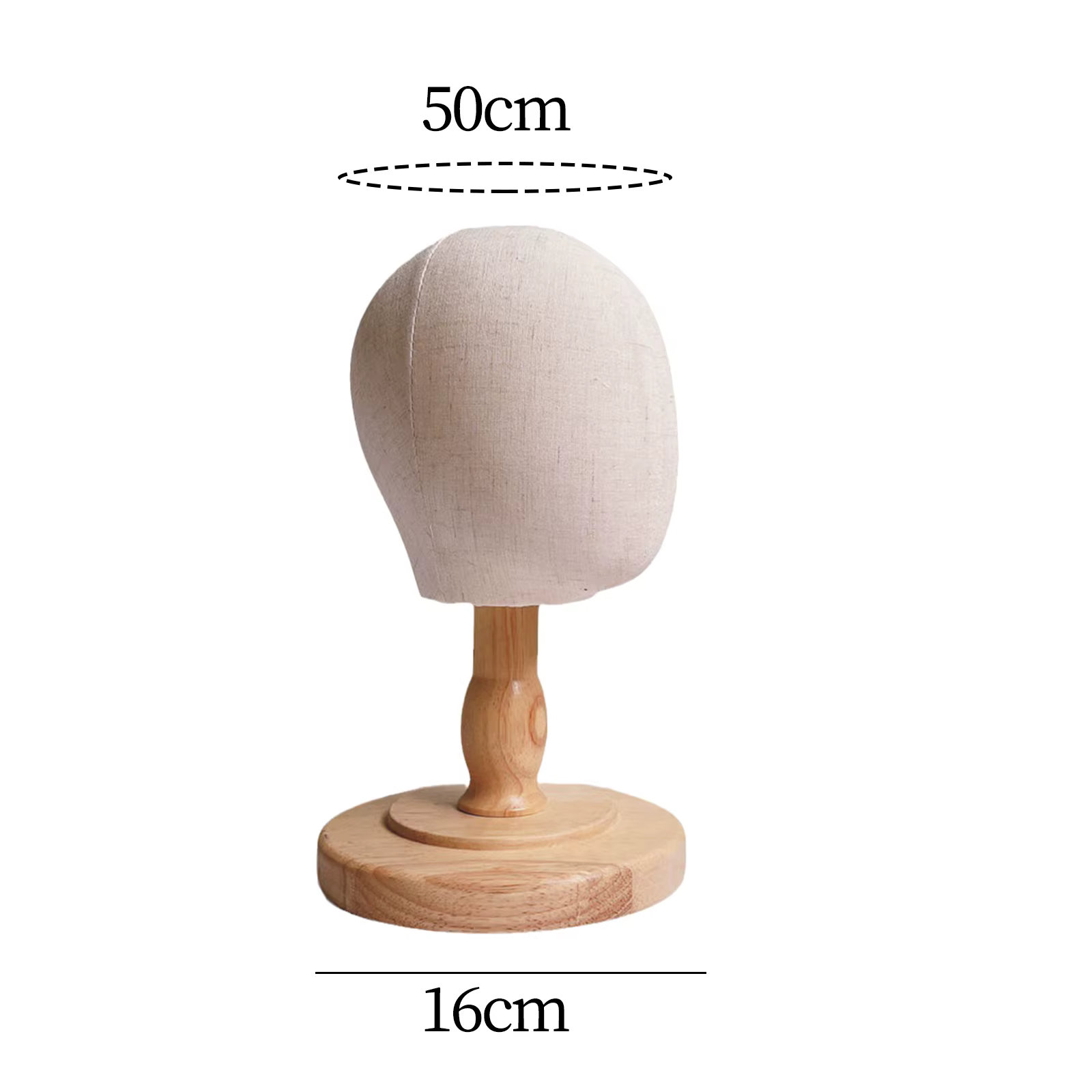 Support de perruque pour enfants avec poignées, support en bois amovible, tête de mannequin polyvale