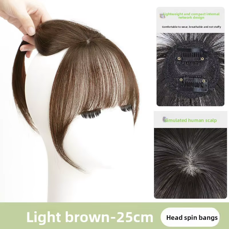 Frange de cheveux frange latérale pour femmes 3D partie centrale fausse frange Extensions à clips po
