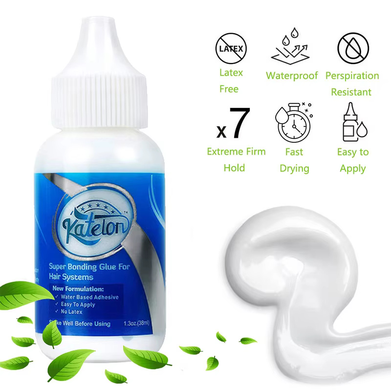 Colle pour perruque adhésifs imperméables Katelon colle de liaison de cheveux Invisible pour Extensi