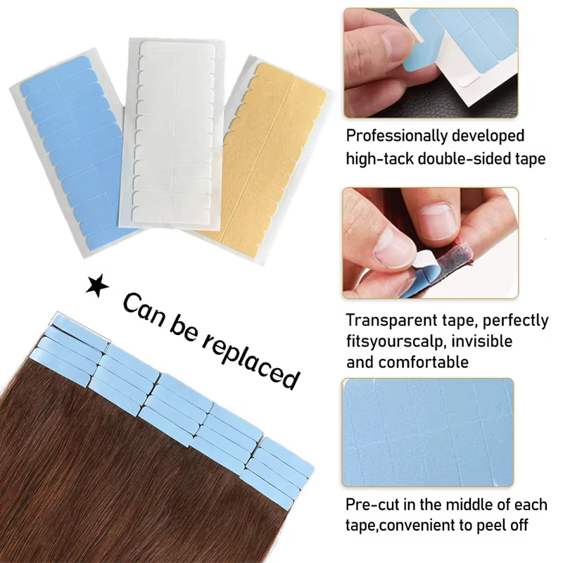 Système capillaire ruban Invisible perruque colle matériaux adhésifs ruban Double face pour toupet a