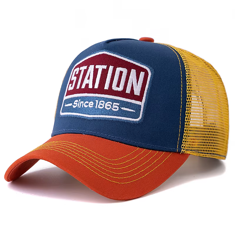 Casquette de Baseball unisexe, en maille, motif de lettres de STATION classique, pour hommes et femm