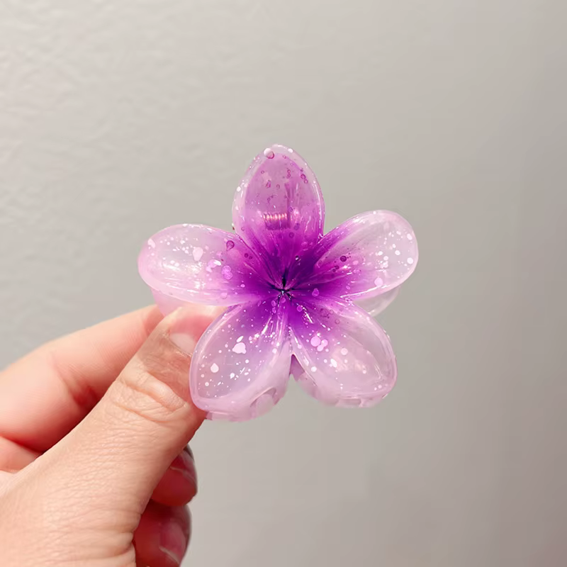 Pince à cheveux transparente à paillettes, accessoire de cheveux tendance pour femmes, petite pince