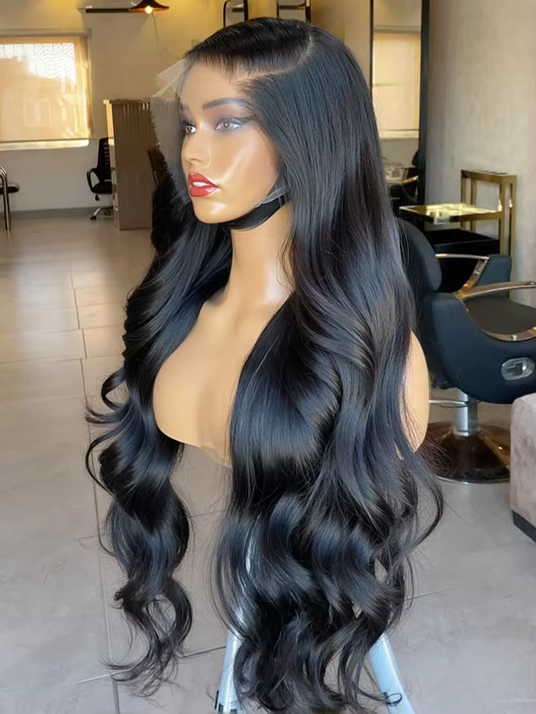 Perruques de cheveux humains brésiliens 220 Density Body Water Wave 13x6 HD Lace Frontal, 30-40 pouc
