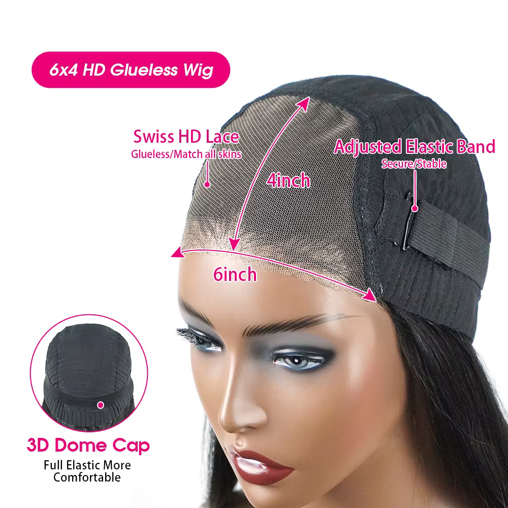 Perruque Bob Courte Sans Colle 200 Densité, 12 Pouces, Ondulée Profonde, Lace Front, Cheveux Humains