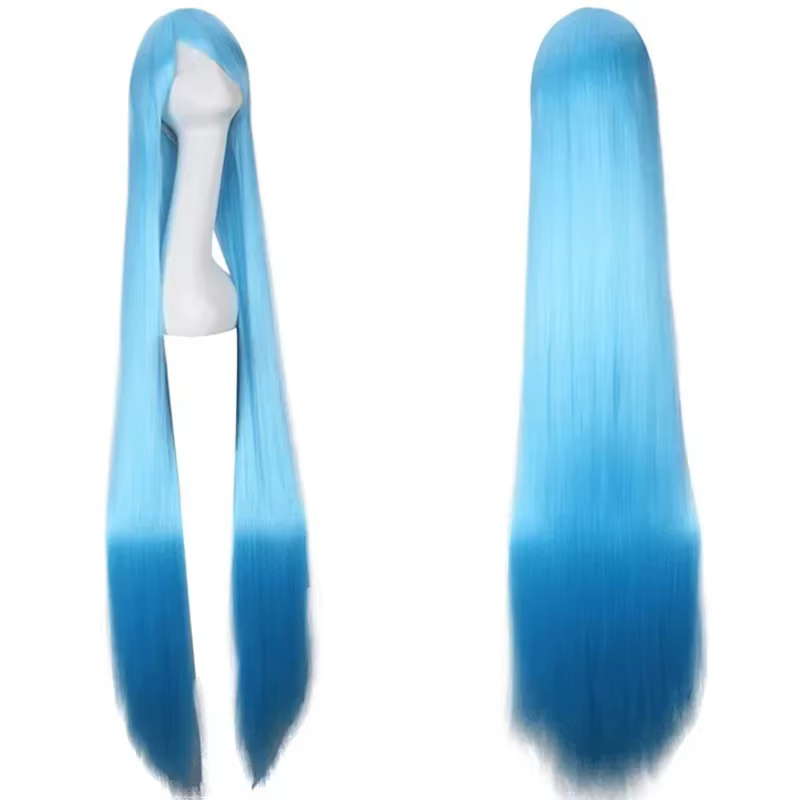 Perruque synthétique longue et lisse pour femmes, perruque universelle de Cosplay de dessin animé, p