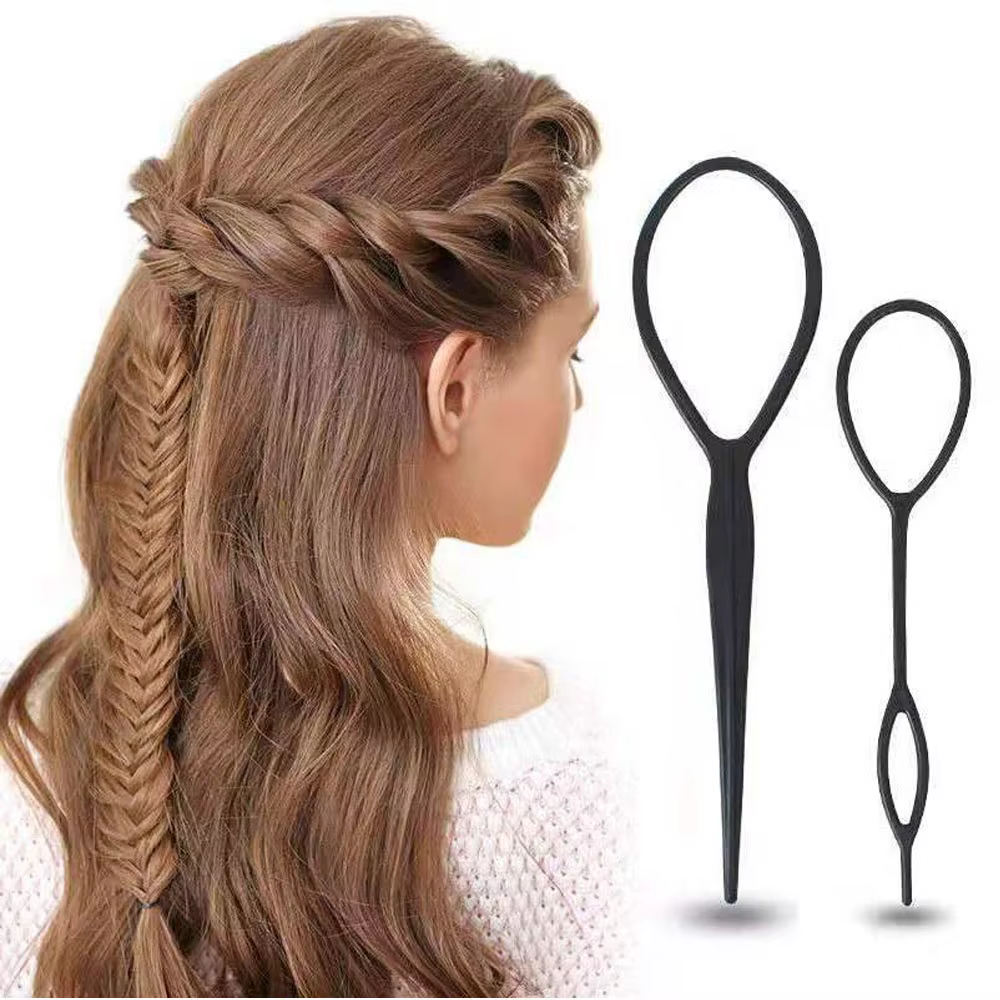 1 ensemble (2 pièces) queue de cheval boucle en plastique outils de coiffure Simple magique cheveux 