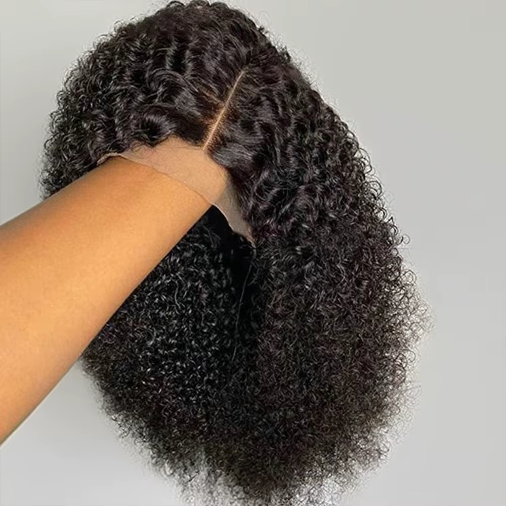Perruque sans colle cheveux humains 100% vague profonde Bob perruque 13x6 dentelle frontale perruque